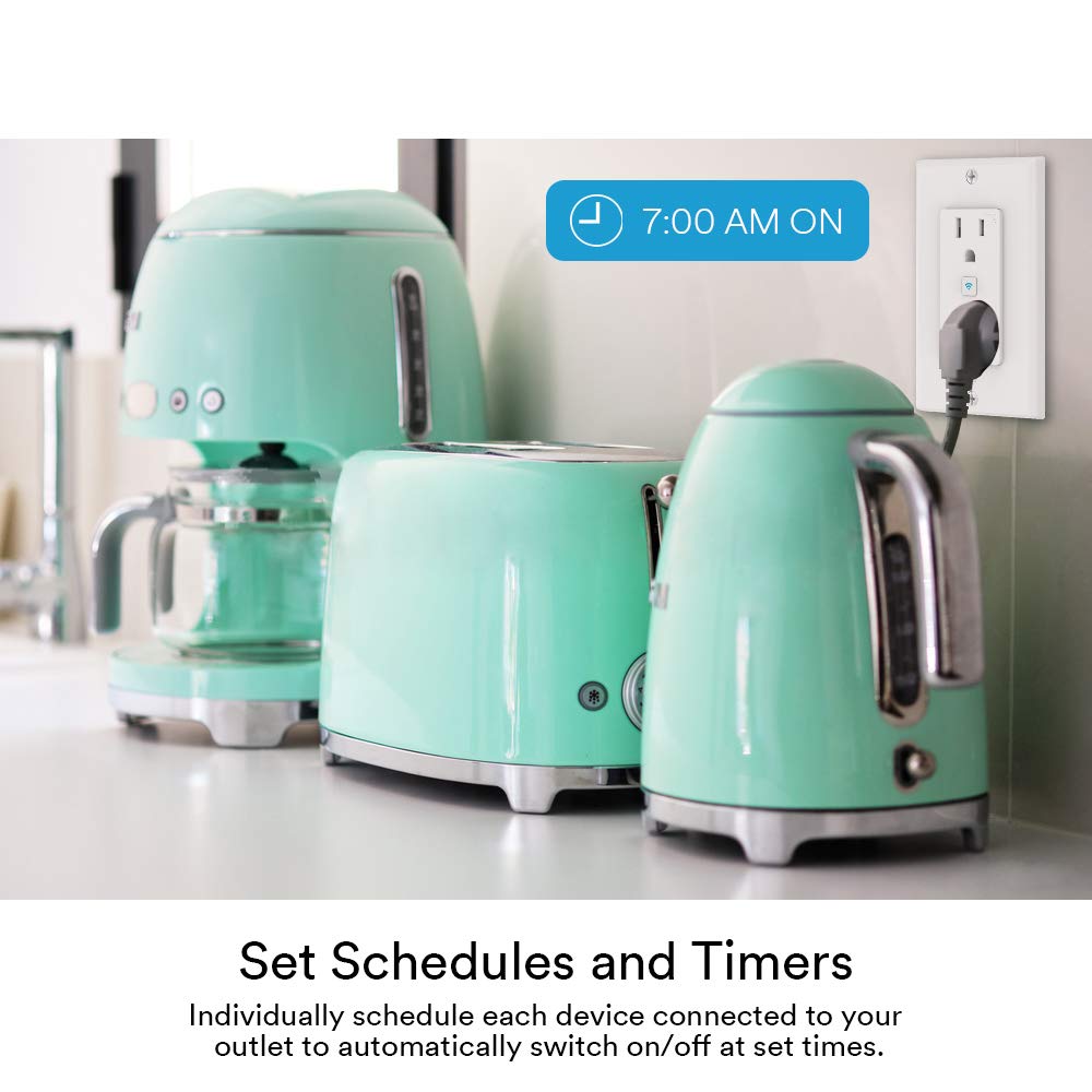 Lumary Smart WiFi In-Wall Outlet 15 Amp Tamper Resistant Split Duplex Receptacle - 2 Plugs, Compatible with Alexa, Google Home, and IFTTT(No Hub required)