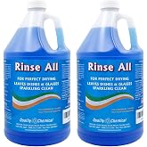 Quality Chemical Rinse All Commercial Dish Rinse Aid &ndash; Perfect Drying, Sheeting Action, Less Spotting for Dishes &amp; Glasses, Auto Machine or 2-4 oz Hand Rinse, Made in USA &ndash; 128 oz (Pack of 2)