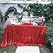 B-COOL Rectangle Sequin Tablecloth Christmas Red Table Cloth 60x102inch Seamless Wedding Red Sequin Fabric Linens Overlay for Mother's Day Valentines Decoration