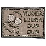 Wubba Lubba Dub Dub Rick and Morty - 2x3 Morale Patch - Coyote Brown