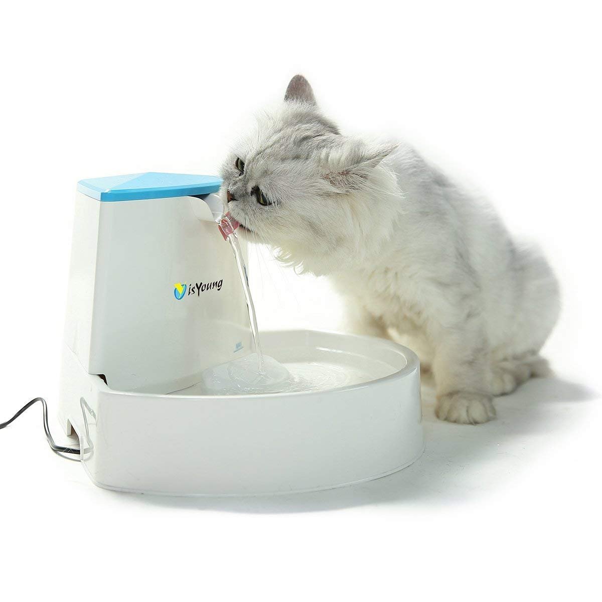 isYoung Pet Fountain for Cats and Dogs, Cat Fountain Automatic Water Dispenser, Healthy and Hygienic Dog Fountain