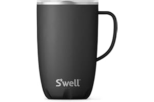 S'well - Stainless Steel Mug with Handle, Triple Layered Vacuum Insulated Containers Keeps Drinks Cold for 10 Hours and Hot f