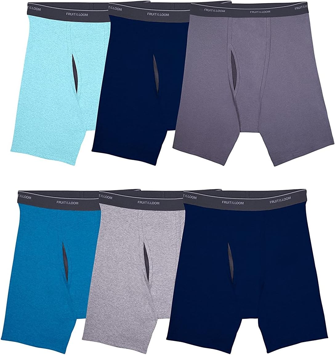 Fruit of the Loom Men's Coolzone Boxer Briefs, 6 PackAssorted Colors