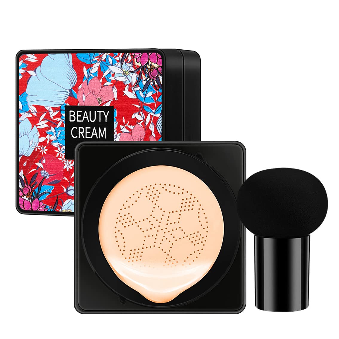 Punifengsi Mushroom Air Cushion BB Cream, Concealer Lasting Nude Makeup, Even Skin Tone Makeup Base, Moisturizing Brightening Pigment Foundation. #Natural Color.