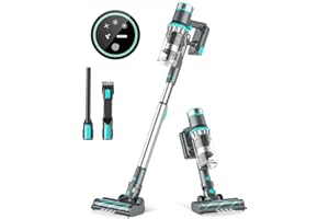 Belife BVC11 Cordless Vacuum Cleaner, 25Kpa 380W Brushless Stick Vacuum, Lightweight Vacuum for Home Hardwood Floor Carpet Pet Hair, Max 40mins Runtime, LED Touch Display (Blue)