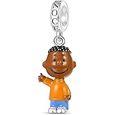 GNOCE Peanuts Snoopy Pendant Dangle Charm for Women, S925 Sterling Silver Dangle Charms for Women Wife, Valentine‘s Day, Mother’s Day Jewelry (Franklin)