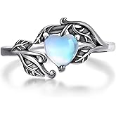 Zepmais Vintage Moonstone Ring 925 Sterling Silver for Women-Adjustable Thumb Ring Bohemian Jewelry Gifts for Her