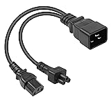 SinLoon IEC 320 C20 to C5+C13 Power Cord,C20 Male