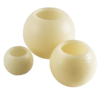 Rondo 3er Set LED Echtwachskerzen Flackerlicht, mit täuschend echtem Flackerlicht, für Kerzenschein Atmosphäre ohne offene Flamme