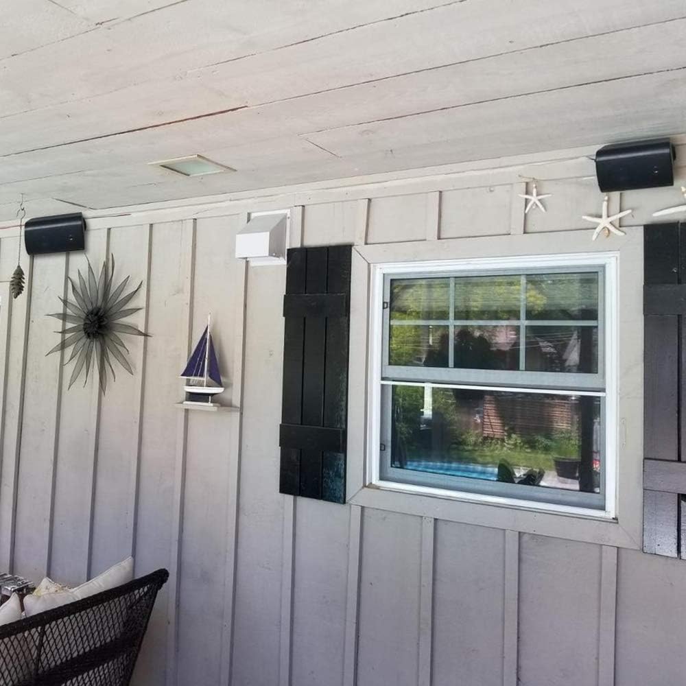 Herdio 4 Inches Outdoor Indoor Patio Bluetooth Wall Mount Speakers Waterproof (Black): Electronics