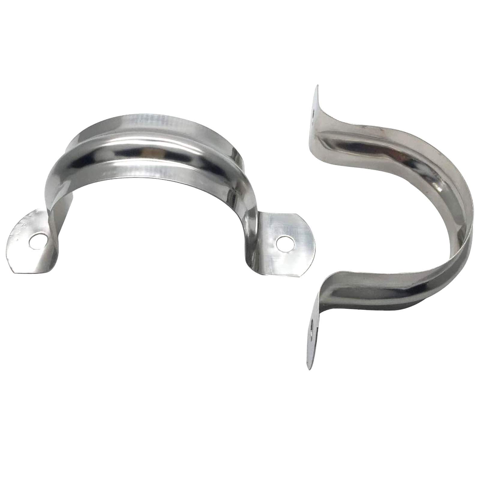 Photo 1 of 10 Pcs 2inch Rigid Pipe Strap,Two Hole Stainless Steel Strap U Bracket, Widened Tube Strap Tension Clip Assortment Kit Heavy Duty Pipe Clamp?63mm?