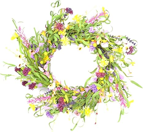 Amazon Kesyoo 造花花輪緑多肉植物花輪花輪夏春の玄関ポーチ壁窓結婚式パーティー 造花 オンライン通販