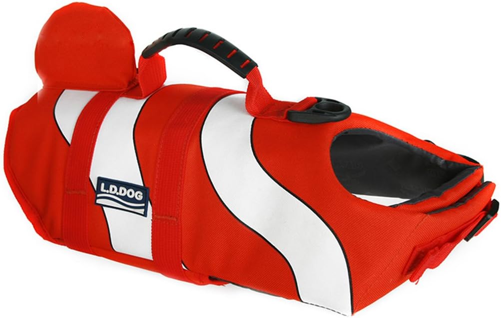 XIAOYU Dog Life Jacket, Adjustable Pet Life Preserver Safety Dog Swimming Pool Vest - Image 3