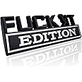 Fuck IT Edition Emblem, Car Exterior Emblems Badge 3D Sticker Decal, Fuck-IT Edition Emblem 3D Fender Badge Decal, 3D Fender Badge Decal Car Truck Replacement, Fit for Cars