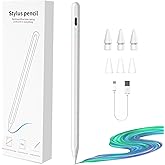 Stylus Pen for iPad 2018-2025, 3X Faster Charge（13 Mins） Tilt Sensitivity & Palm Rejection iPad Pen Compatible with 6th-11th Apple iPad Pro 11"/12.9"/M4, iPad Air 3/4/5/M2/M3, iPad mini 5/6 Gen