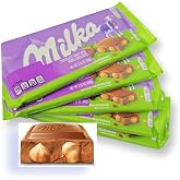Milka Milk Chocolate with Whole Hazelnuts (Pack of 5), 1.10 pounds