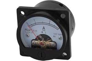 uxcell SO-45 Class 2.5 Accuracy AC 0-3A Analog Ammeter Panel Meter Black