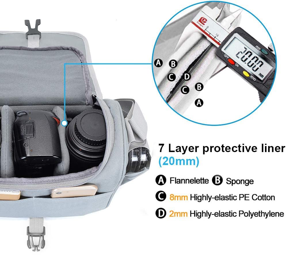 CADeN Camera Bag Case Shoulder Crossbody Bag Compatible for Nikon