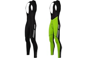 Zimco Men Cycling Bib Tight Windproof Thermal Bicycle Bib Pant Padded