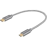 USB C to Micro USB OTG Cable, CableCreation 0.65 ft Type C Braided Cord, 480Mbps Compatible with MacBook (Pro), Galaxy S20, S