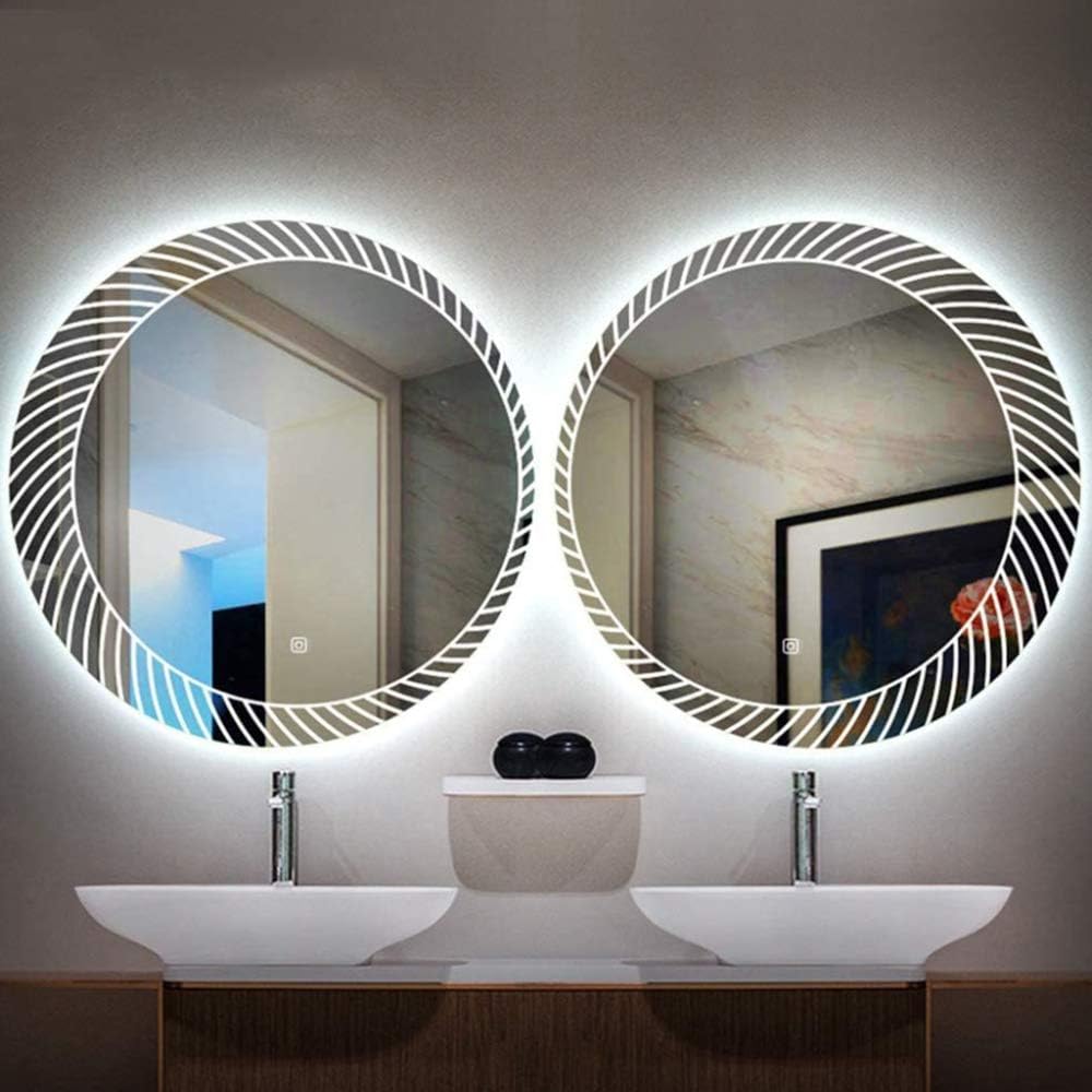 TRGCJGH Runder Spiegel Rahmenloser An Der Wand Montierter