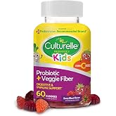 Culturelle Kids Probiotic + Veggie Fiber Gummies, Ages 3+, Berry, 60 Count | From the #1 Pediatrician-Recommended Brand&plusmn; Promotes Digestive Gut Health &amp; Immune Support* for Children, with Vitamin C