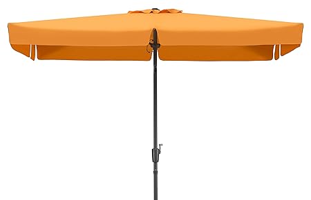 Schneider Sonnenschirm New York, mandarine, 270x150 cm rechteckig, Gestell Aluminium/Stahl, Bespannung Polyester, 4.6 kg