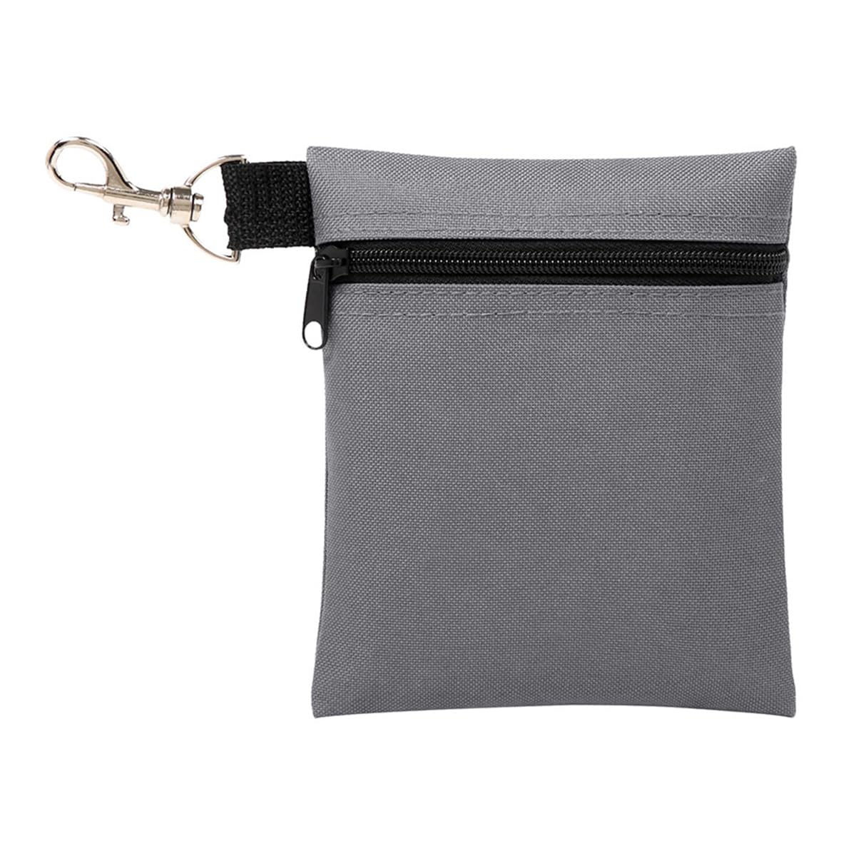 Scott Edward Golf Tee Pouch Travel Gear Professional Zipper Golf Tee/Ball Pouch Bag with Metal Lobster Claw Clip for Valuables and Golf Accessories, Clips to Your Golf Bag for Extra Storage