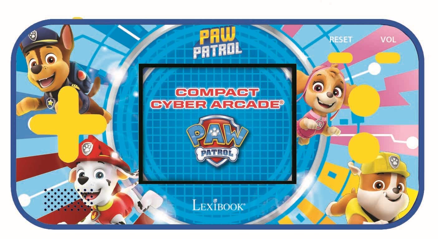 Lexibook, Paw Patrol, Compact Cyber Arcade, Portable Console, 150 Games, LCD Colour Screen, Battery Operated, Blue, JL2367PA