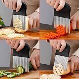 Zaguvox Crinkle Chip Cutter Pototo Cutter Stainless Steel Wave Slicer view 7