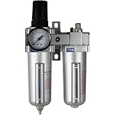 1/2" Compressed Air in Line Filter, Regulator, Oiler Lubricator, Combo