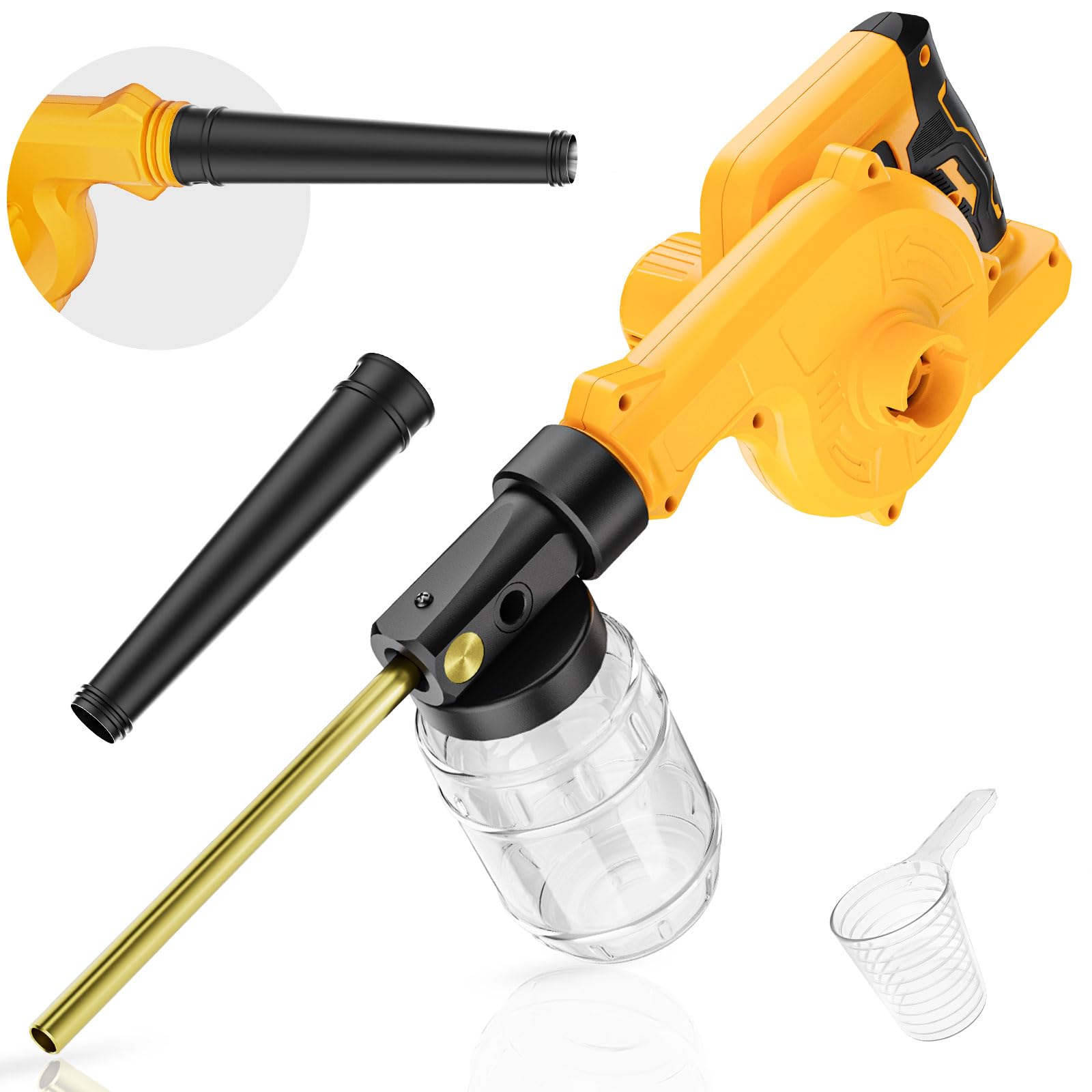 Photo 1 of ***MISSING PARTS***
Rozlchar Electric Diatomaceous Earth Duster Compatible for DeWALT 20V 60V Battery(No Battery), Garden Dust Applicator with 1L Capacity w/7.5" Nozzle, Versatile Leaf Blower & Powder Sprayer