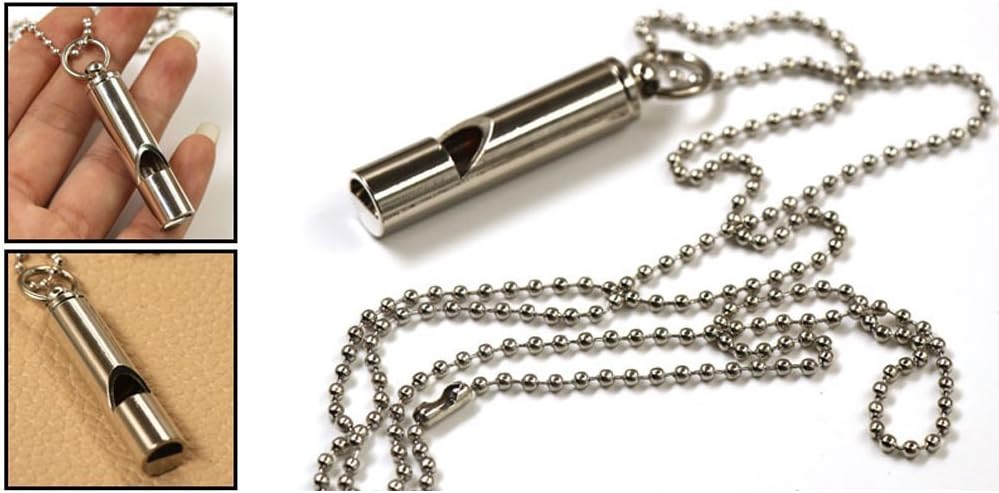 ADOV Dog Whistle, Training Whistles for Pet Puppy Cat Bird, Adjustable Pitch, Frequency, Harmless Sound, Control Stop Barking, with Lanyard Key Chain - Silver