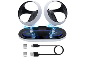 Mcbazel Charging Station for PSVR2 Controllers Charging Dock with LED Light Magnetic Type-C Charger for PSVR2 Sense Controlle