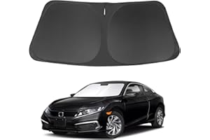 TINGLU Sun Shade for Honda Civic 2016-2021 Accessories Windshield Sun Shade Window Shade UV Rays Protection Sun Visor Cover with Steering Wheel Sunshade Storage Bag