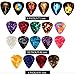 WOGOD Guitar Picks Holder Case Guitar Strap Locks and Button,Picks 20 Pack Includes Light/Medium/Heavy