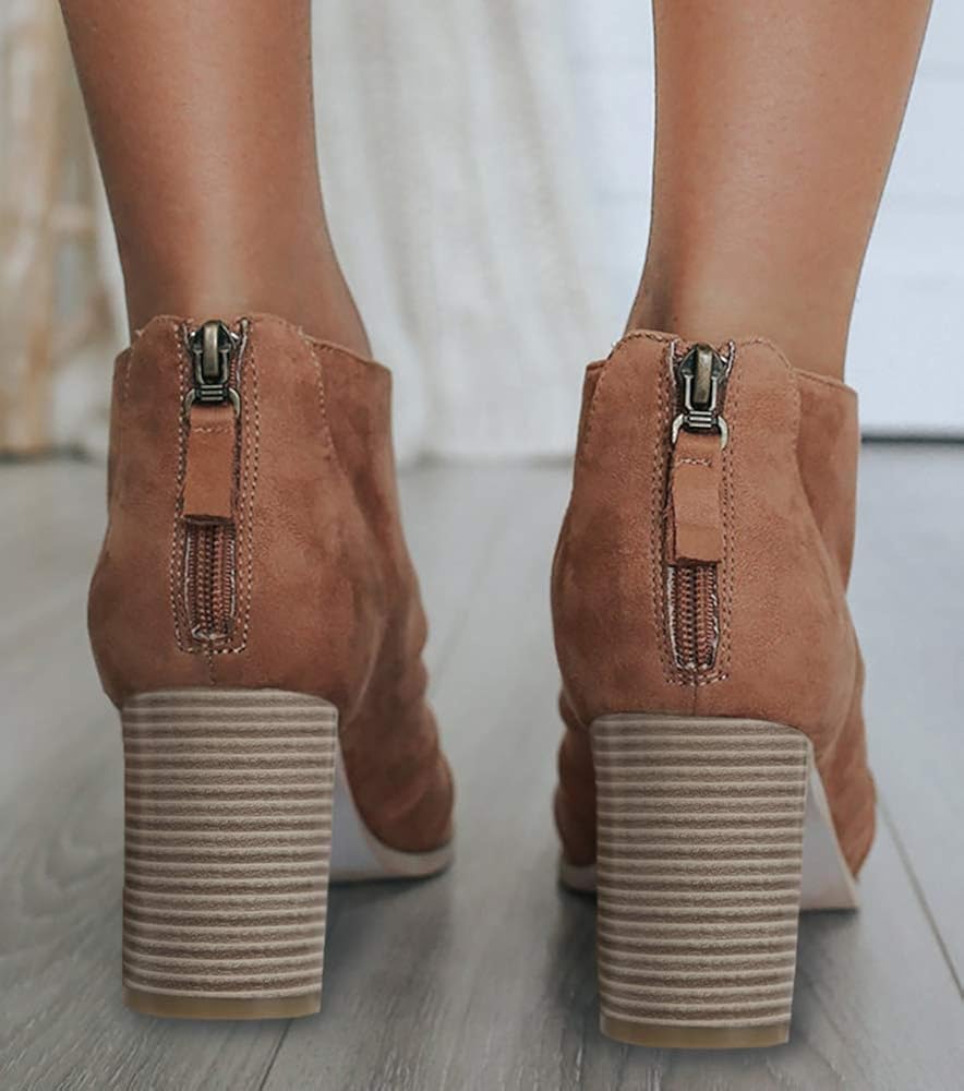 peep toe booties flat heel