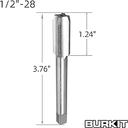 Burkit 1/2"-28 UNEF Tap and Die Set, Right Hand 1/2