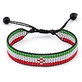 Iran Flag Boho Style Rope Bracelet, Adjustable, Thread String, for Women, Men