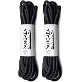[4 Laces] 2-Pair Pack Waxed Round Oxford Shoe Laces for Dress Shoes Chukka 3/32Inch Thin