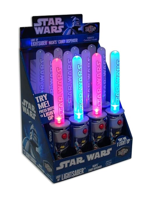 Candyrific M&M Star Wars Light Up light Saber, 0.53Ounce (Pack of 12