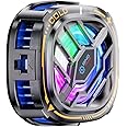 CHONCHOW Magnetic Cell Phone Cooler, RGB Phone Cooling Fan Portable Lightweight Mobile Phone Cooling Fan, Phone Radiator with Larger Cooling Area for Phone/Tablet/IPad(black/gold)