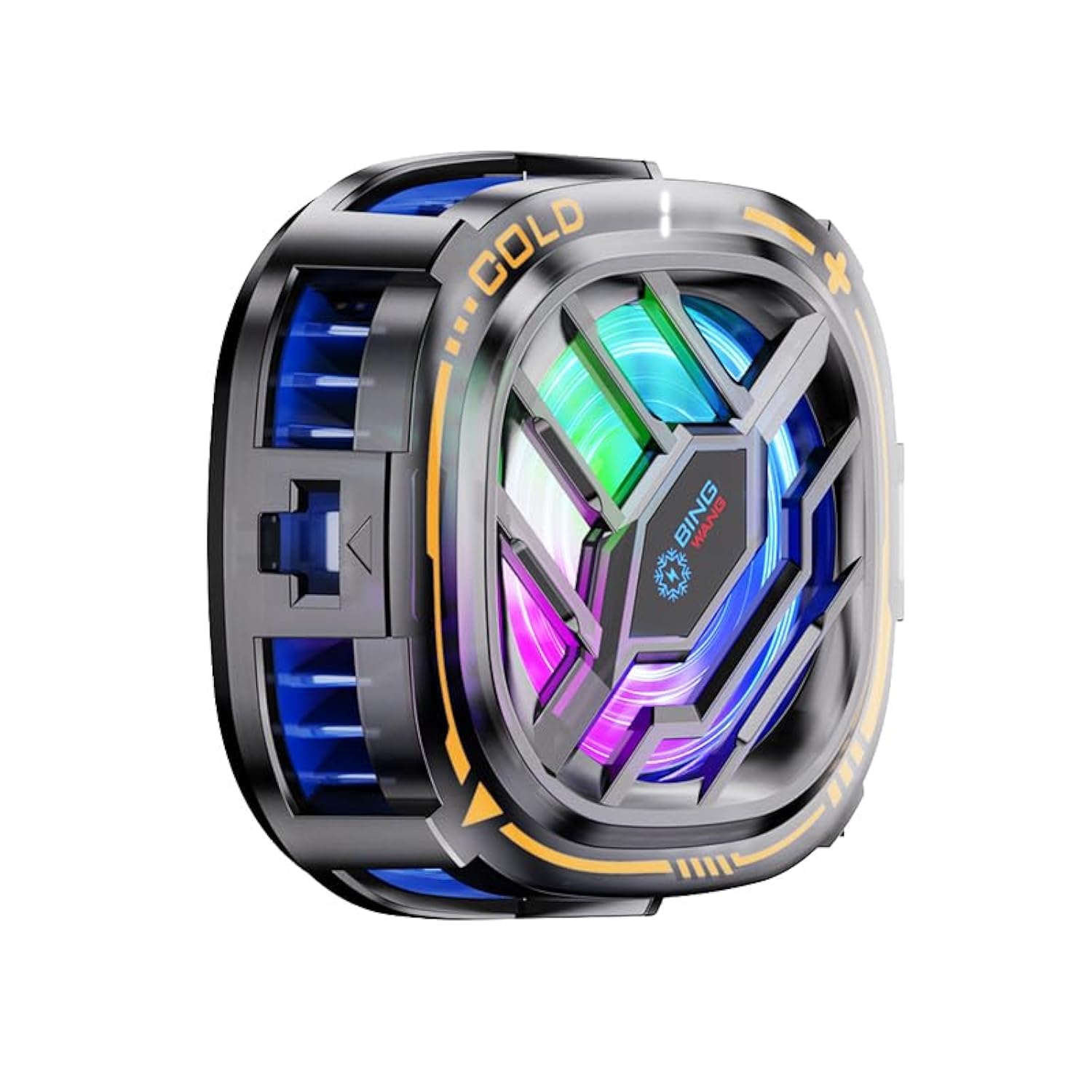 Photo 1 of ***FOR PARTS ONLY/ WON'T HOLD CHARGE*** CHONCHOW Magnetic Cell Phone Cooler, RGB Phone Cooling Fan Portable Lightweight Mobile Phone Cooling Fan, Phone Radiator with Larger Cooling Area for Phone/Tablet/IPad (with Digital displays)