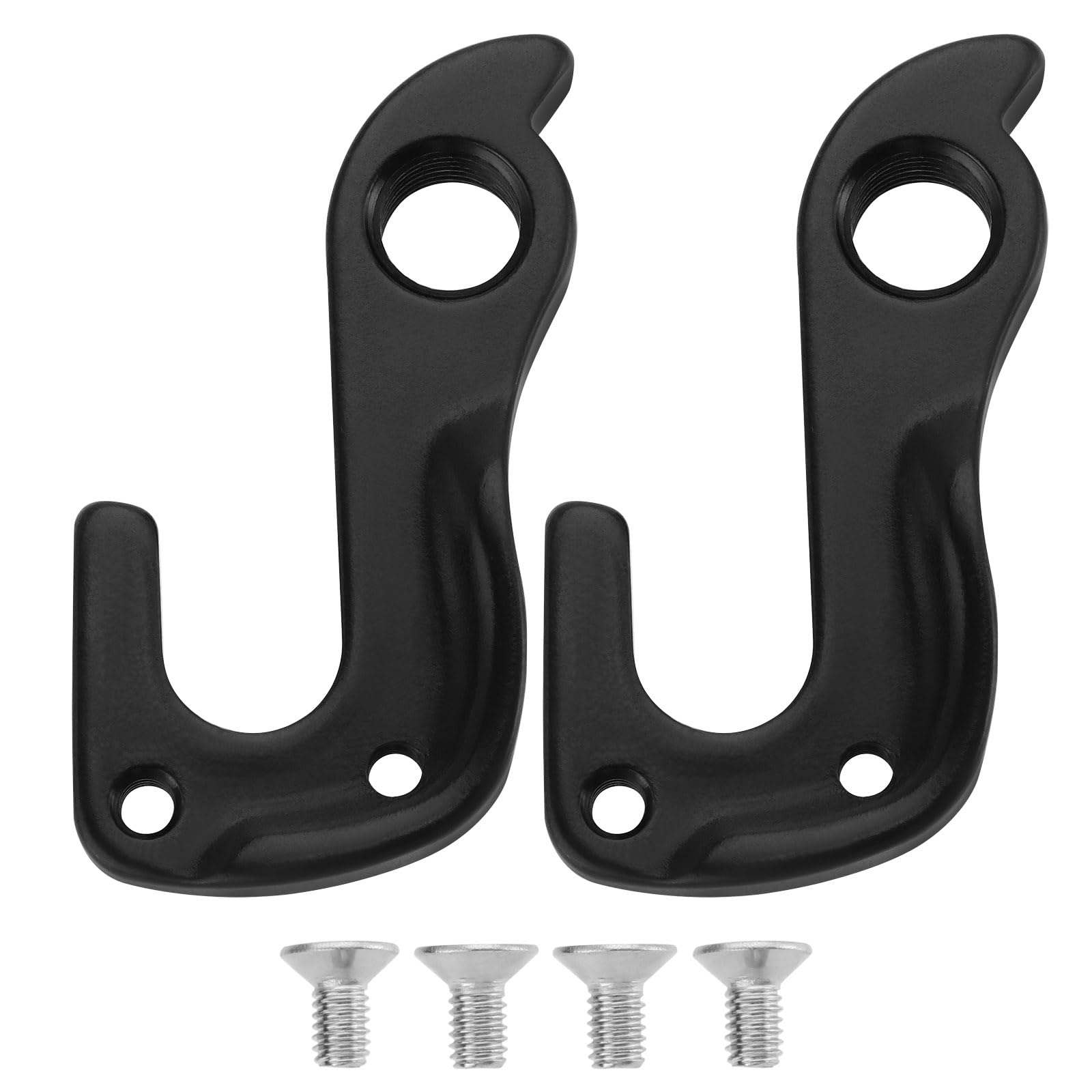 LT Easiyl 2pcs Mechanical Derailer Hook Bicycle Tail Hook Metal Rear Derailer Hook Screw Model 10148 D593 GH-165 Compatible with CUBE Bicycle Accessories, Black