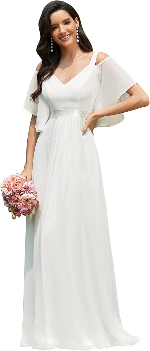 Cold Shoulder Bridesmaid Dress 