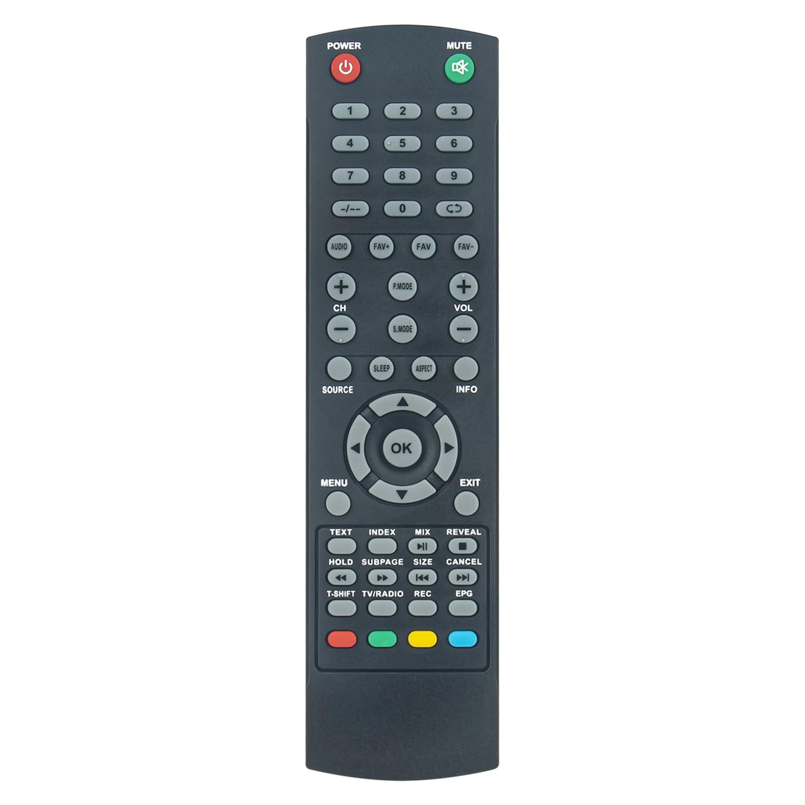ALLIMITY Replace Remote Control fit for Continental Edison Menta CELED480816B7 CELED6519B7 CELED75UHD0317B7 LED-3204 LED-5003 LED-4801 LED-4004 LED-4206 LED-4901 LED-5003 LED-4207