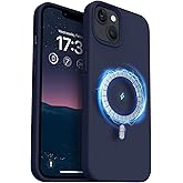 RAIZUS Magnetic for iPhone 13 Case, Silicone Phone Case [Compatible with MagSafe] Slim Shockproof Soft Anti-Scratch Microfiber Lining Phone Case for iPhone 13 6.1 inch, Deepsea Blue