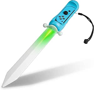 LED Sword for The Legend of Zelda: Skyward Sword HD Game Accessory, FANPL Lighted Game Sword Handle Grip for Switch &amp; Switch OLED Right Joy Con Controller, Enhanced Zelda Gaming Experience (Blue)