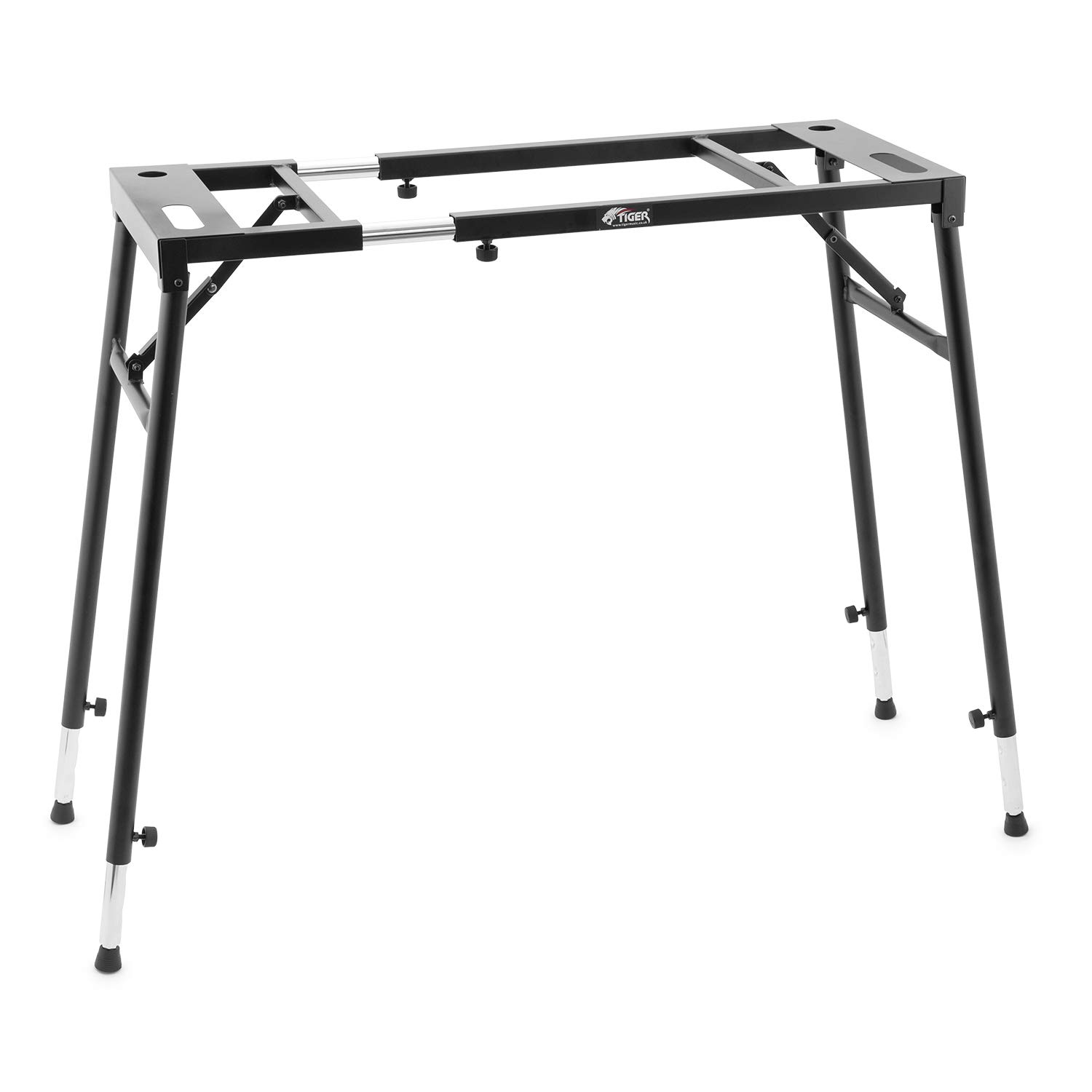 Tiger KYS21-BK Adjustable Keyboard Stand with Platform – Keyboard and Mixer Stand – Black
