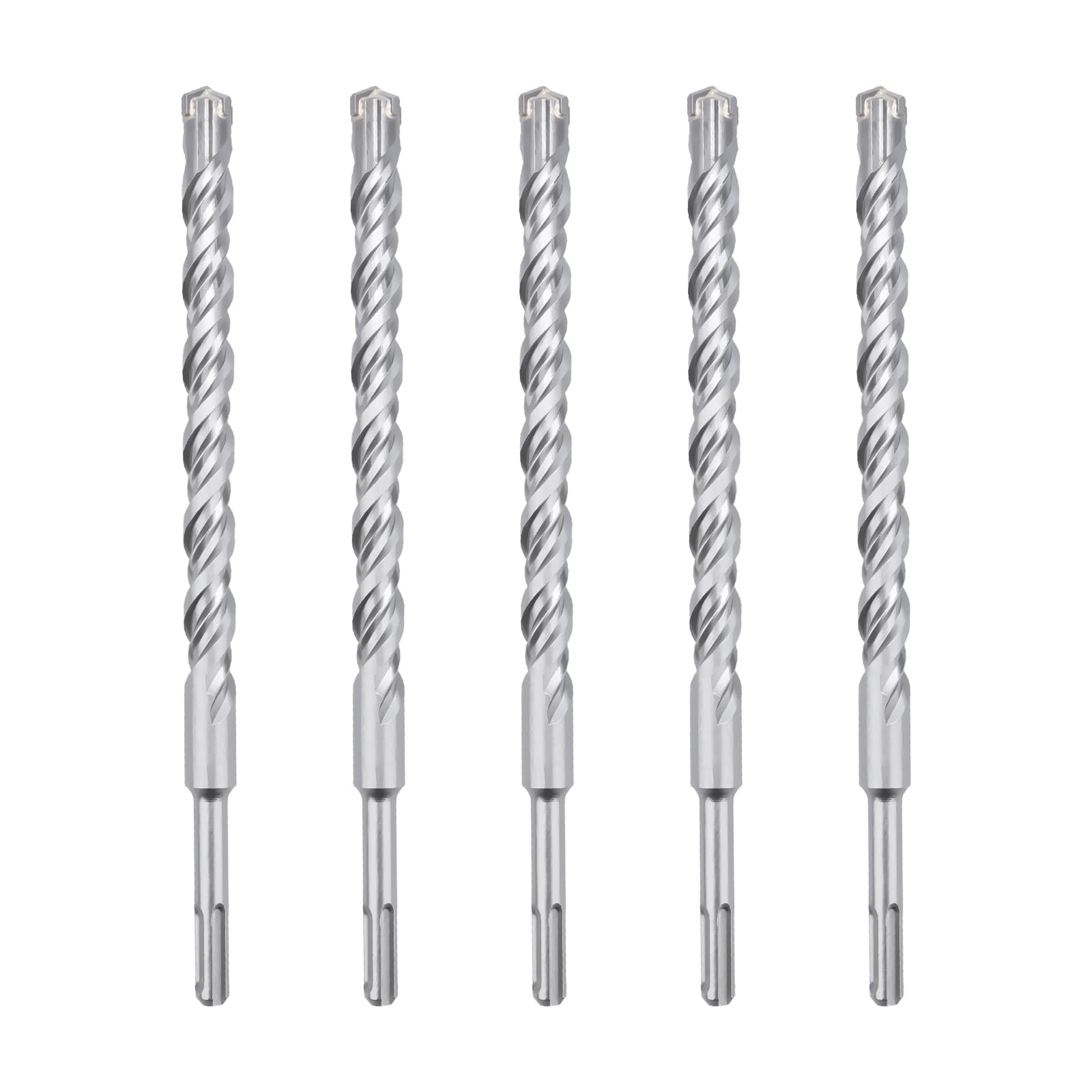 hsawbit 5PCS Masonry Drill Bits Set with SDS Plus Shank, 14mm x 260mm Hammer Drill Masonry Drills Tungsten Carbide Tip for Concrete, Brick, Cement Walls, Stone